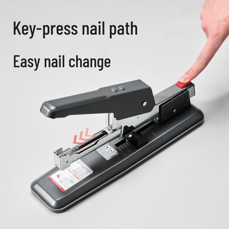 Deli 0290 Heavy Duty 100-Sheet Stapler CN plug (adapter included)