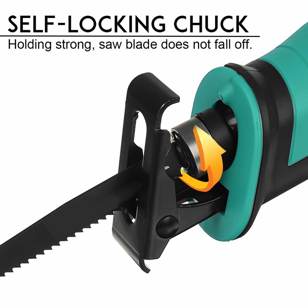 Green Cordless Reciprocating Sawmachine Portable Replacement Electric Saw Metal Wood Cutting Machine Power Tool for 18V Battery 688VF