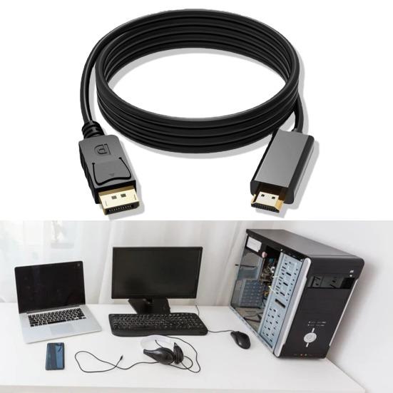 Converter Cable High Output Plug Play Clarity Stable DP to HDMI-compatible 1080P PVC