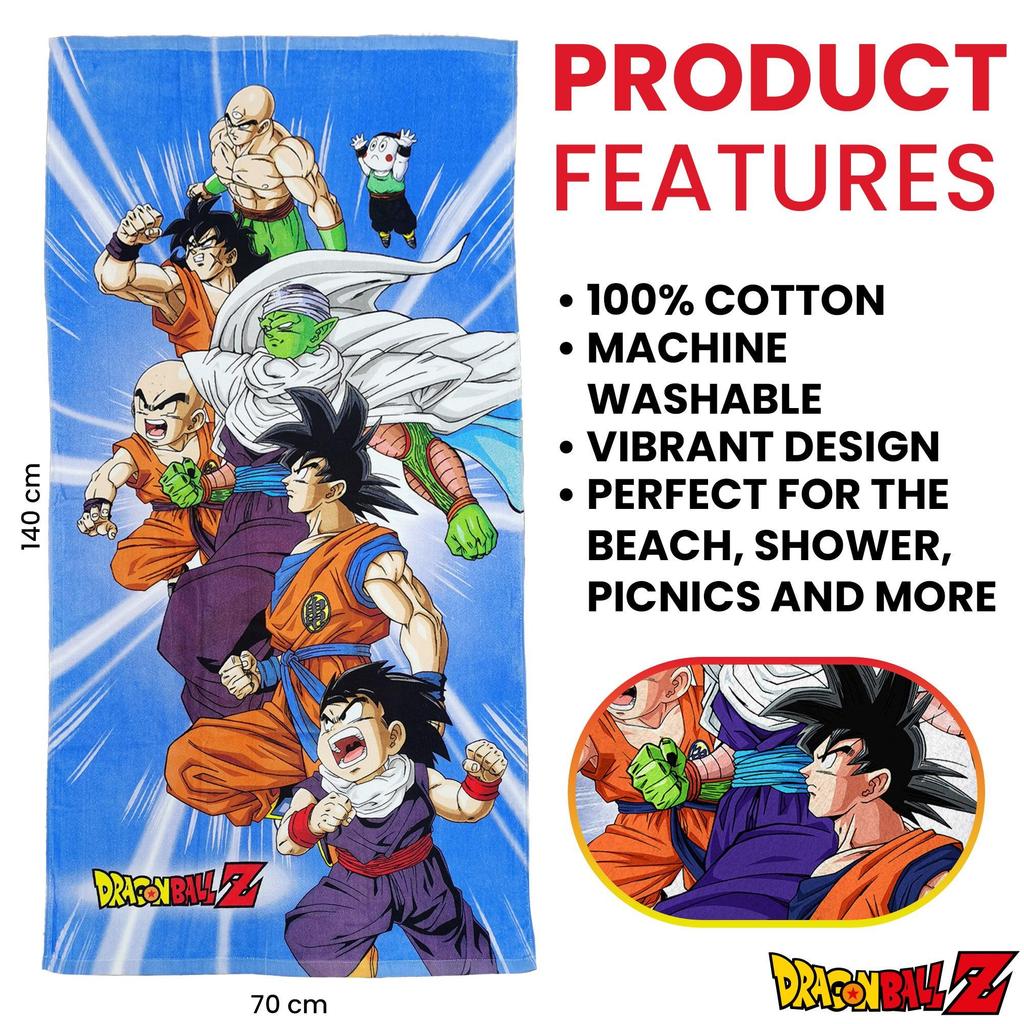 Dragon Ball Z Childrens/Kids Heroes Cotton Towel