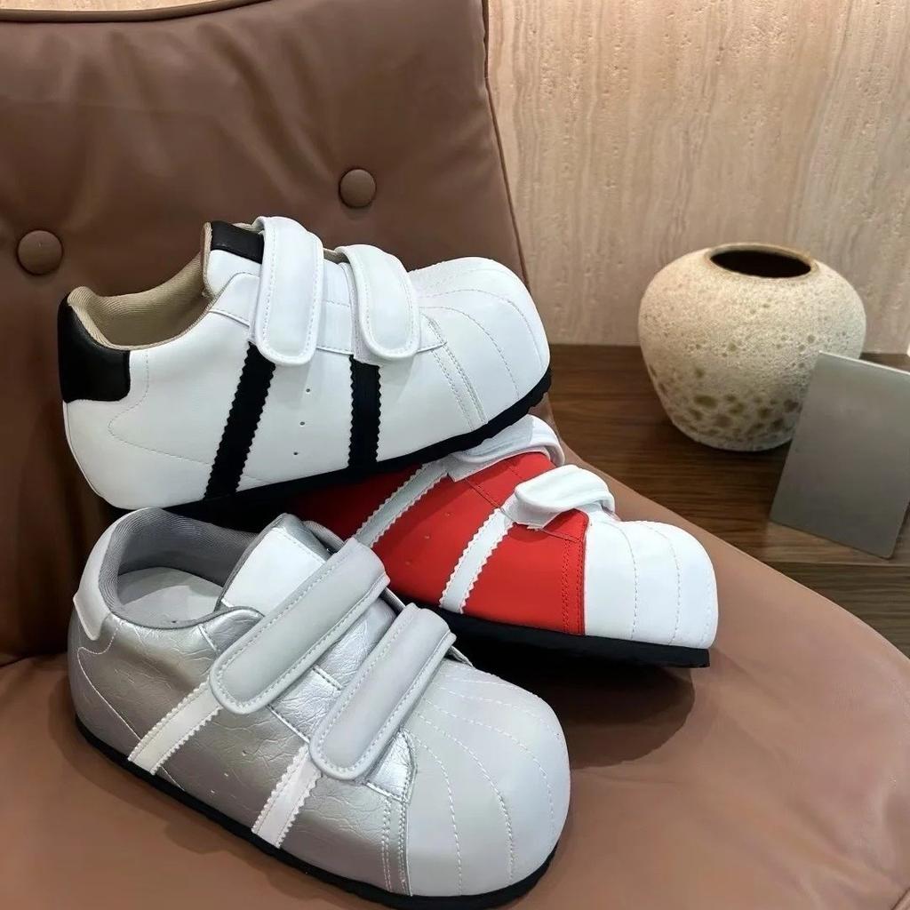 Velcro ugly cute shell head German training bread shoes 2025 new versatile inner height increase casual sports board shoes women's shoes