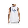 Nike Dri-FIT Logo Round Neck Straight Cut Breathable Sleeveless Vest Men Tops White DA5991-100