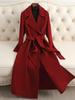 Women's Double-Sided Cashmere Mid-Length Over-the-Knee Wool Coat - Autumn/Winter 2325 Collection
