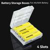 2/4 Slots Hard Plastic Battery Storage Boxes Case AA AAA Battery Holder Container Box With Clips For  2/4 X AA/AAA Batteries