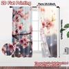 Set Of 2 Flat Printing Curtains Without Rod Spring Blossoms Chic Fabric Decorations Outdoor Curtain Sheer Made Polyester