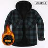 Men's Plaid Flannel Shirt, Long Sleeve Square Collar Button-Up Shirt, Regular Fit Heavyweight Multi-Pocket Winter Shirt