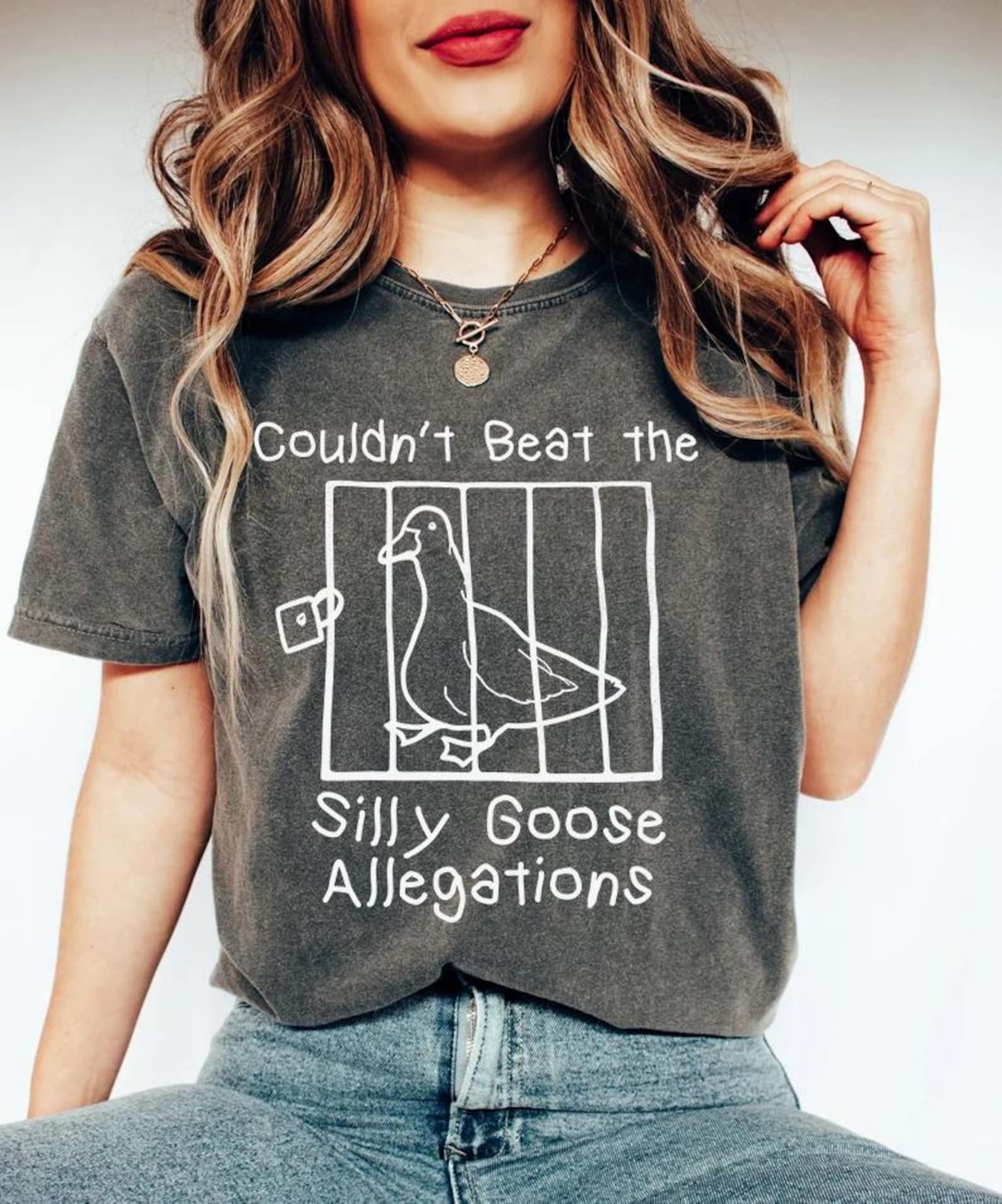 Couldn t Beat the Silly Goose Allegations | unisex t shirt, meme t shirt, Silly Shirt Lovers, Funny silly goose Vintage T-Shirt 3XL