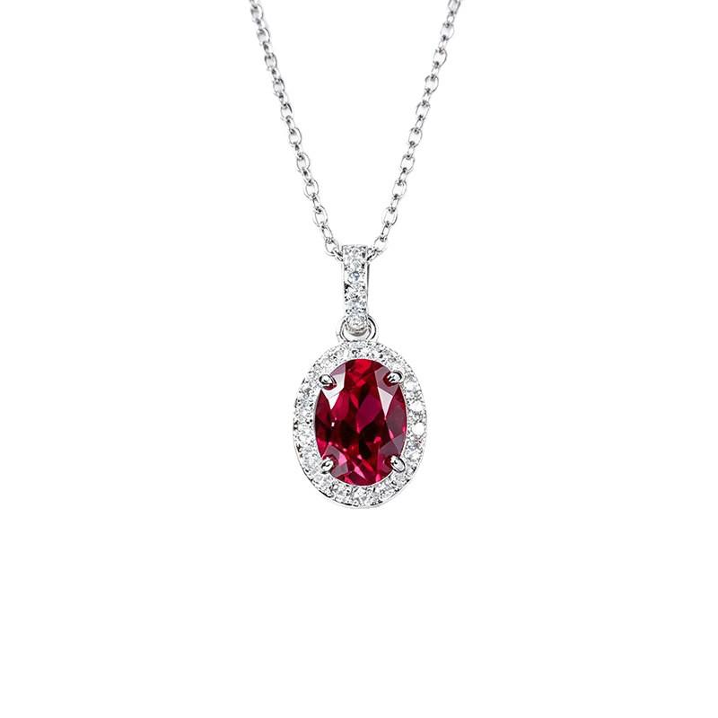 Elegant Diana-Style Ruby Silver Choker Necklace for Women - Perfect for Daily Wear, Anniversaries, or Birthdays