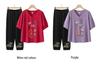 2026 New Summer Cotton Linen Suit: Stylish Short-Sleeved T-Shirt for Middle-Aged and Older Women