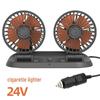 Powerful Silent 3-Head USB Car Fan, 24V for Trucks, 12V for Vans