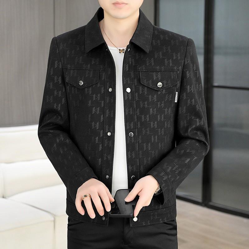 Mens 2026 Relaxed Fit Lapel Jacket Casual Trendy Lightweight Outerwear Young Adults