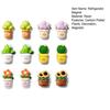 6/12Pcs Cartoon Potted Plants Refrigerator Magnet 3D Resin Succulents Fridge Magnet Memo Notes Photo Holder Home Kitchen Office Decoration