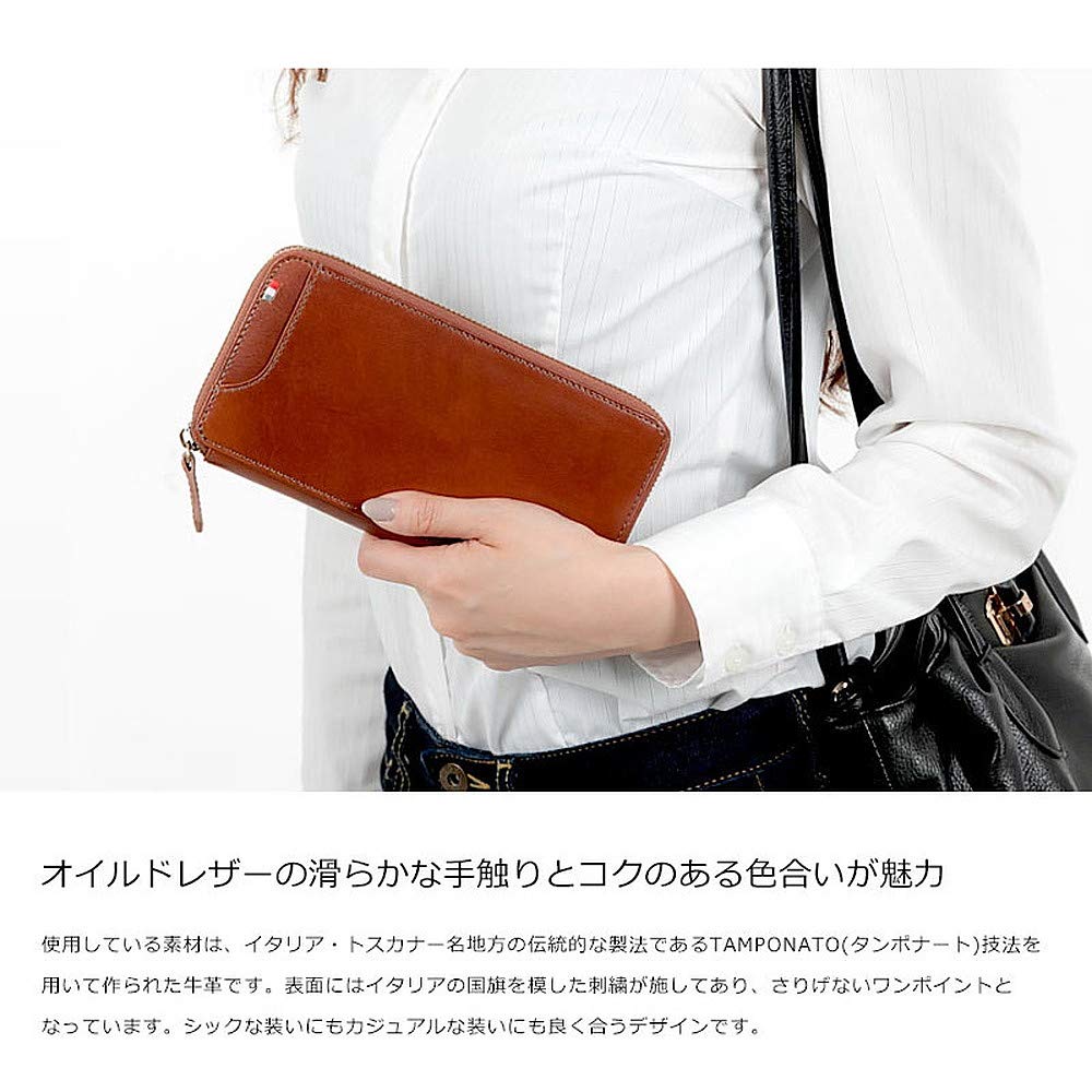 Milagro Tamponato Garcon Wallet (Men's Large Capacity Zip-Around Wallet, Genuine Leather, Unisex, Perfect for Christmas, Father's Day, or Spring),