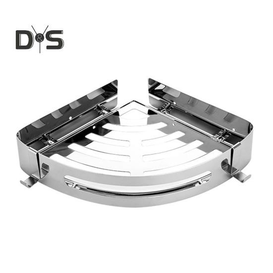 

Компактная угловая полка для душа, полка для ванной комнаты, простая установка, 2 крючка, угловая полка для ванной комнаты 20cm серебряный