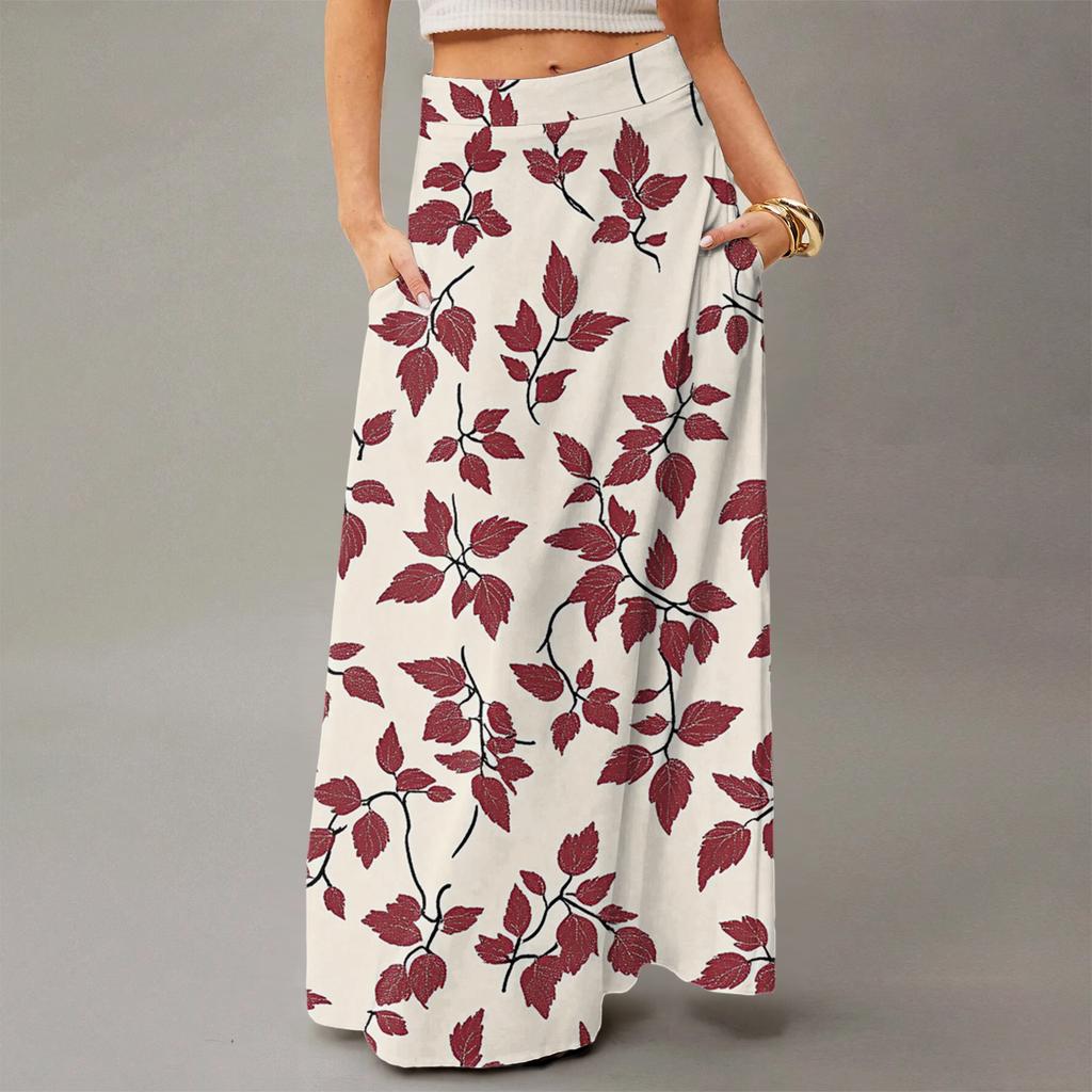 Women's Flowy Maxi Dress Regular Casual Floral Print Summer Bohemian Skirt