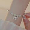 Hetian Jade & Silver Butterfly Bracelet - Exquisite Chinese Style Summer Accessory with Lucky Beads for Women