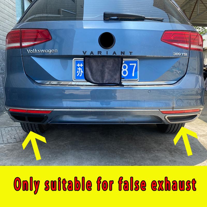 Für VW Passat B8 Variant GTE End Alltrack Vierrohr Auspuff Dekoration 2015 2017 2018 Chrom Styling Zubehör Karosserie
