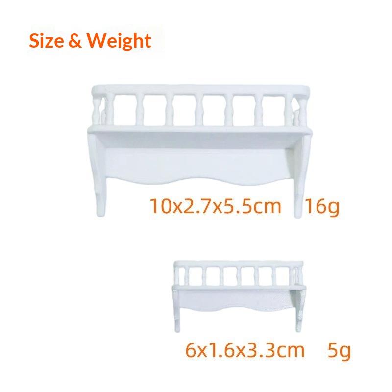 1/5Pcs Miniature Simulation Wall Mounted Shelf 1:12 Dollhouse Model Micro Scene Decoration