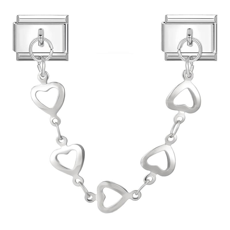 Lasergravur Klavier Herz Stern Flügel NO.7 Lippen Italienische Charm-Glieder Passen 9mm Armband Edelstahl Männer Frauen DIY Herstellung Geschenke