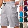 Mens Athletic Shorts Cargo Shorts for Men with Zipper Pockets Gym Shorts Men Lightweight Mens Workout Shorts Drawstring Waist