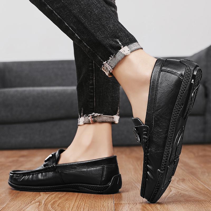 New Leather Shoes Men'S Business Formal Wear Shoes British Style Black Casual Leather Shoes For Mens JZ-5690