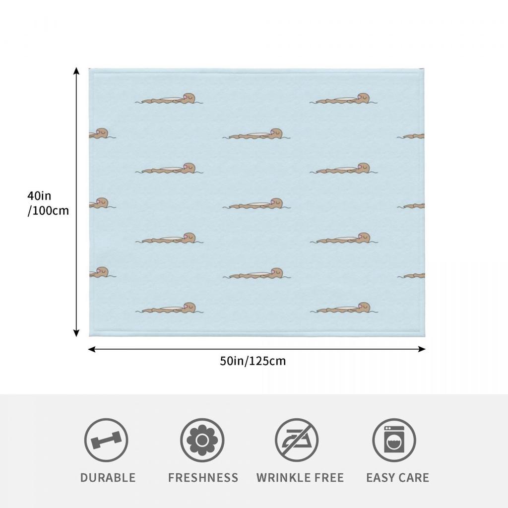 Sea otter Throw Blanket Anti Shedding Soft Fuzzy Blanket for Home