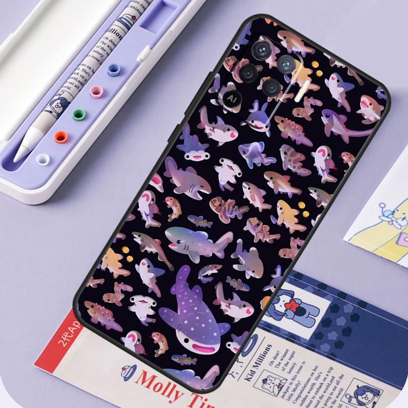 whale sharks For Oppo A60 A80 A40 A94 A74 A54 A15 A18 A38 A58 A78 A98 A16 A76 A96 A57 A17 A77 A5 Pro Case