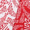 Great BALENCIAGA Scarf Large all-over logo shawl Red Ivory Virgin wool Women S 583121 Used