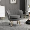 Shell Armchair, Vintage Armchair, Bedroom and Living Room Armchair, Elegant Design, with High Backrest, 76x67x74cm, Grey
