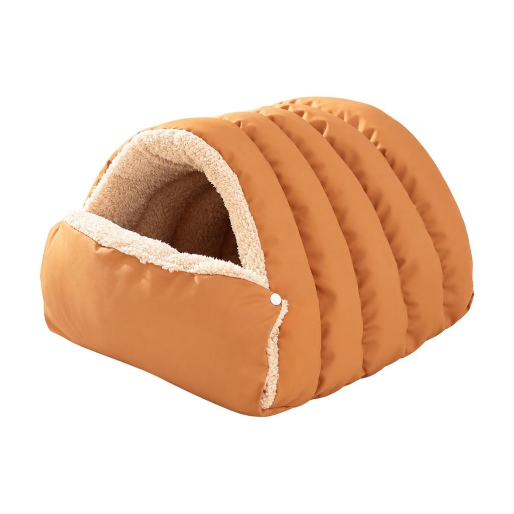 Enclosed Tunnel Feline Bed Heatretainingfeline with Snap-Fastened Cover