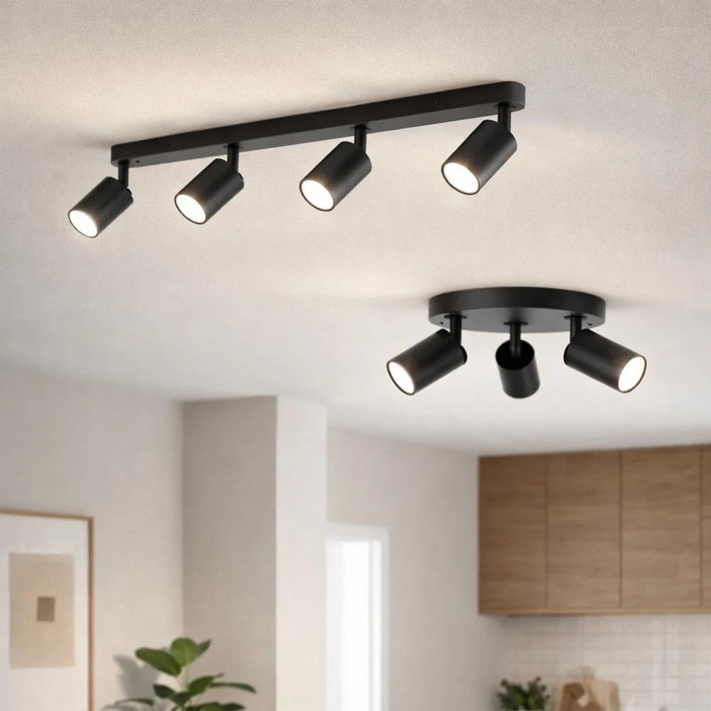 3/4Heads LED Ceiling Light GU10 LED Track Spot Light for Chandelier Bedroom Corridor Ceiling Lamp Replacement Bulb Lighting