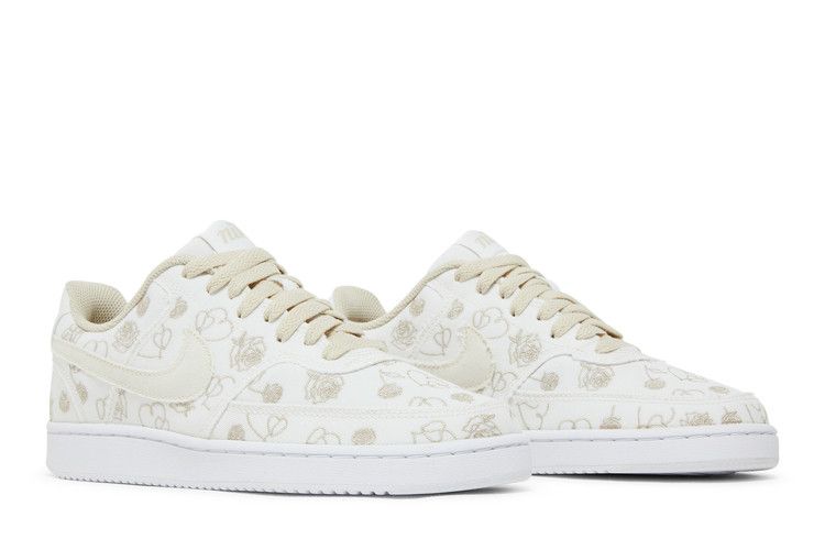 Women's Sneakers Nike Court Vision Low Valentine's Day (Women's) Summit White/White/Rattan/Natural
