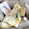 Korean atmosphere simulation silk printing silk scarf neck small square scarf high-end shawl sunscreen headscarf scarf female