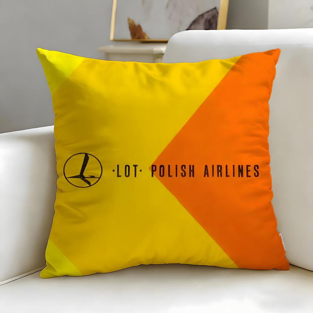 Classic Airline Lufthansa Cushion Cover Soft & Easy-Wash Pillow Case – Versatile For Couch, Bed, Travel And Office