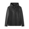 Septwolves Men's Hooded Lambskin Leather Jacket