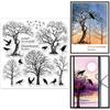PVC Plastic Stamps for DIY Scrapbooking Photo Album Decorative Cards Making Stamp Sheets Film Frame Tree 15x15cm