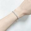 Elegant 4mm Zircon Women's Adjustable Stainless Steel Bracelet