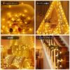 Iku no Sachi Star-Shaped Stylish LED Fairy Lights, Energy-Saving, 8 Lighting Modes, Waterproof IP44, Perfect for Christmas Tree Decorations,