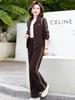 Mom's Autumn Fleece-Lined Sportswear Set for Middle-Aged & Elderly Women