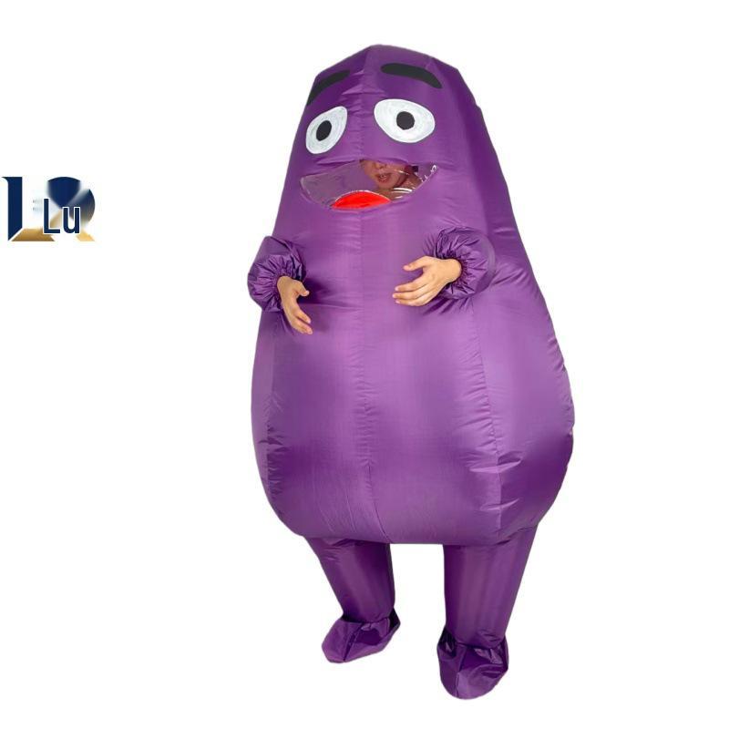 Valentine's Day Purple Eggplant Inflatable Costume for Party and Performance