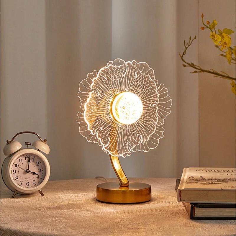 Luxury Minimalist Table Light Living Room Bedroom Bedside Home Interior Decorative Light USB Atmosphere AtmosphereTable Lamps