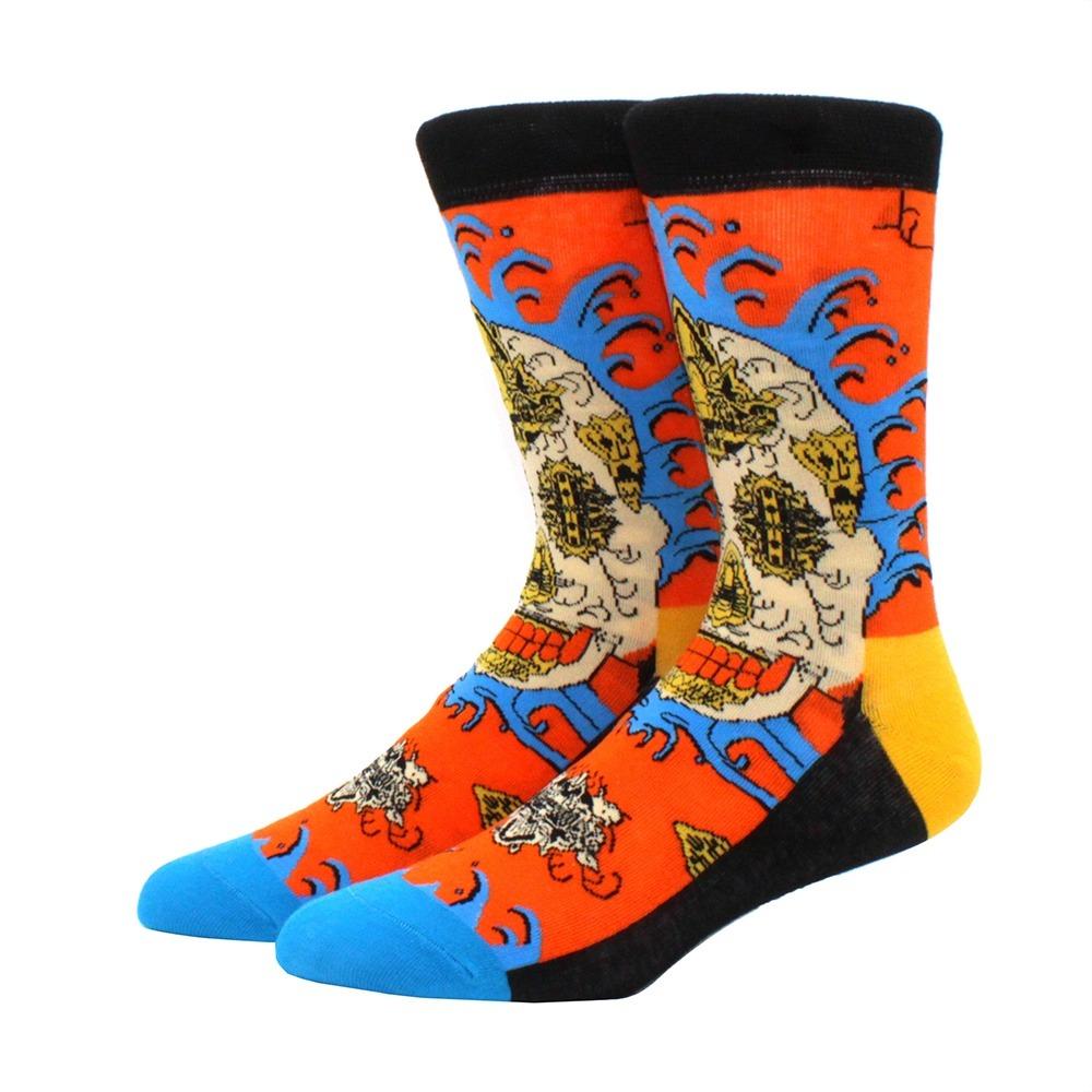 Herren mehrfarbig bedruckte Früchte, Essen, Damensocken, lustig, Skateboarden, Hip-Hop, Tiere, Socken