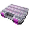 Tools Organizer Box Small Parts Storage Box 50-Compartment Double Side Hardware Organizers with Removable Plastic Dividers