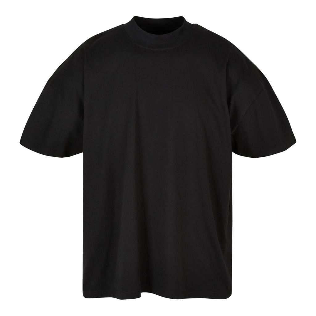 Build Your Brand Mens Mock Neck Oversized T-Shirt