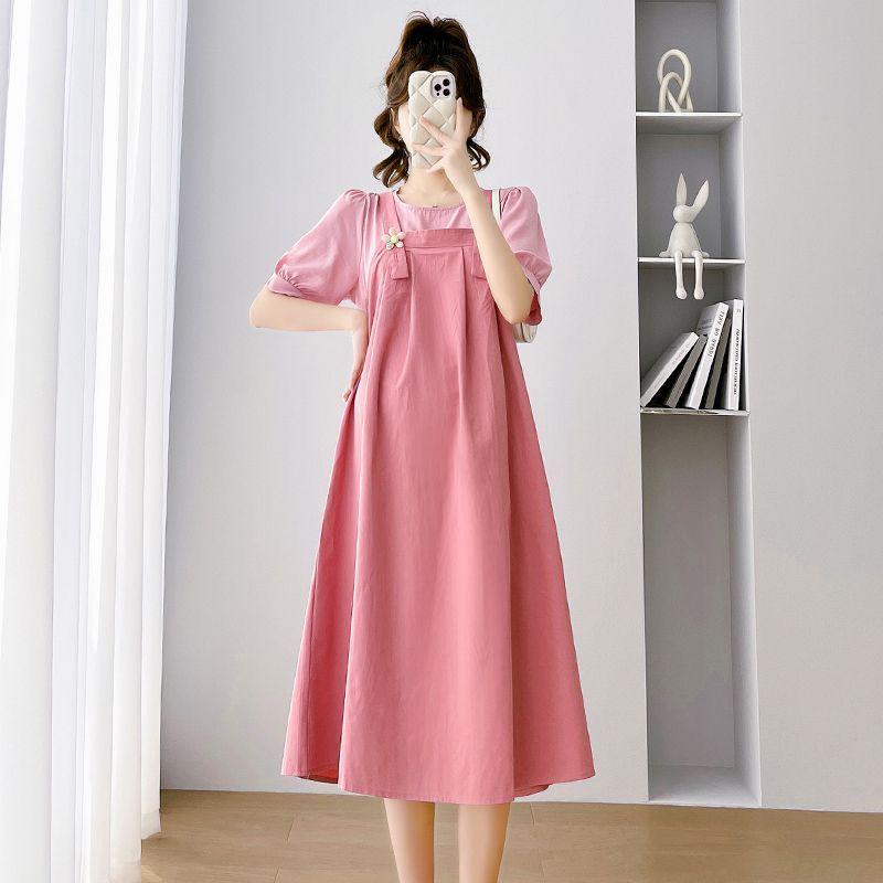 Stylish 2026 Summer Maternity Two-Piece Set: Camisole Top and Dress