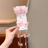 2 Pezzi Pinze per Capelli a Forma di Farfalla in Garza per Bambine Principesse Spille per Capelli con Nappa di Perle e Treccia Dolci Accessori per Capelli per Feste di Bambini