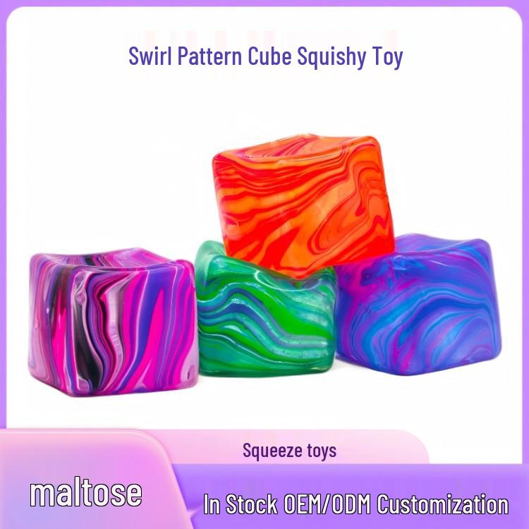 Creative Stress Relief Ice Cube Decompression Toy – Flowing Texture, Slow Rebound, Hot Seller