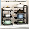 Multi-Layer Kitchen Pot and Cookware Storage Rack for Cabinets