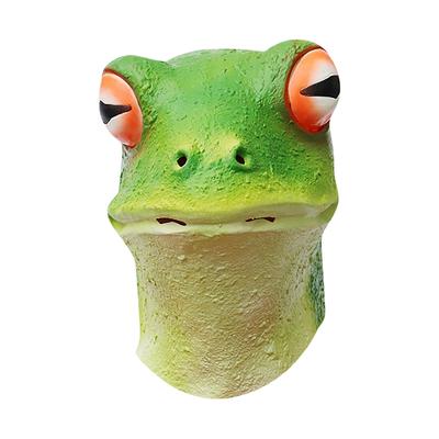 Halloween Latex Djur Groda Mask Rollspel Fest Huvudbonad Maskerad Föreställningsrekvisita Bekväm Att Bära