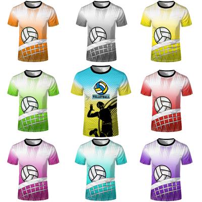 T-shirt de volley-ball imprimé 3D pour hommes et femmes, vêtements d'été respirants pour le sport, la course à pied, le badminton, le tennis et l'entraînement